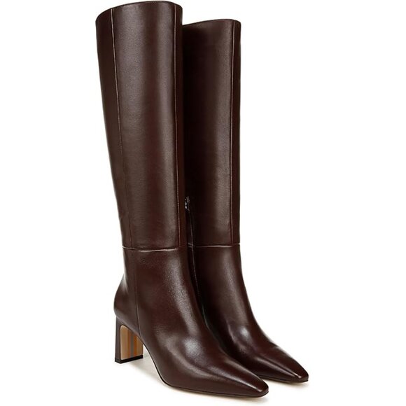 Sam Edelman Sylvia Knee High Boots in Spiced Pecan Size 8.5M Wide Calf - Picture 1 of 14